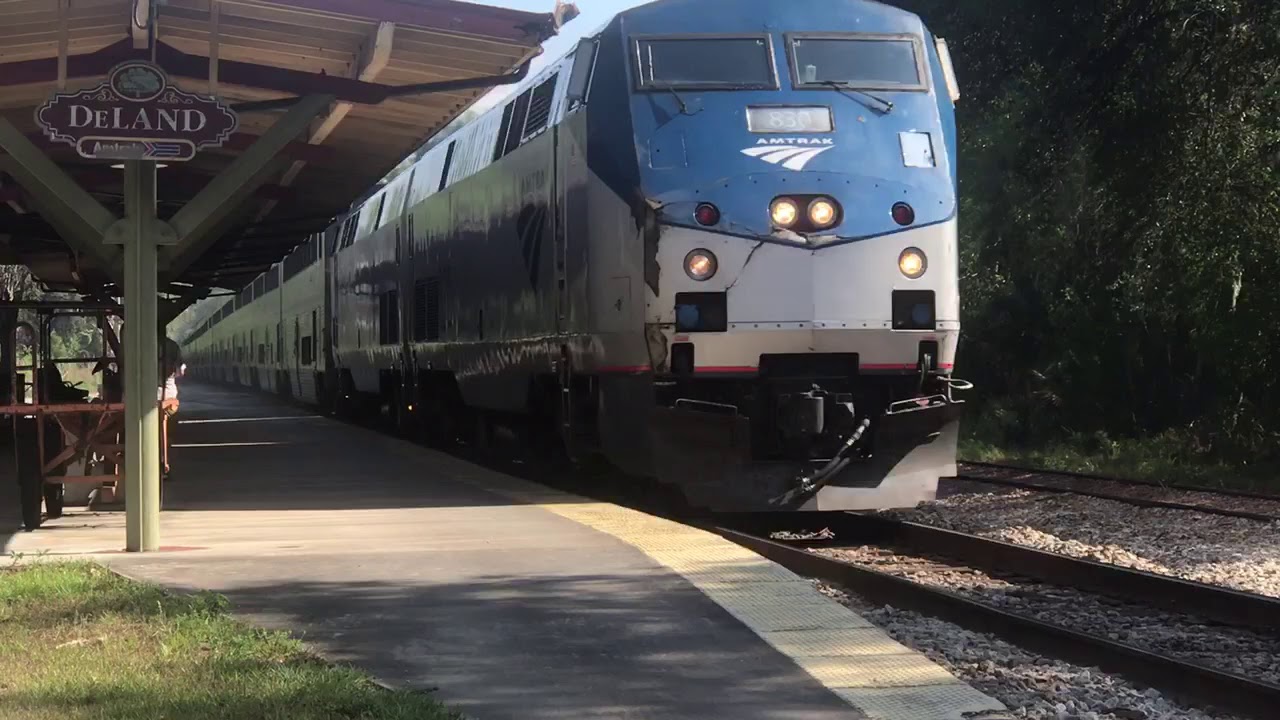 Amtrak Auto Train Passes DeLand Amtrak Station 4/9/20