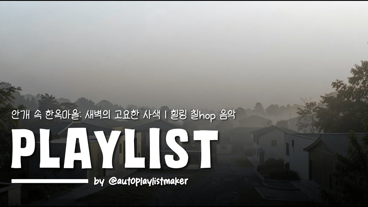 Playlist | 안개 속 한옥마을: 새벽의 고요한 사색 | 힐링 칠hop 음악