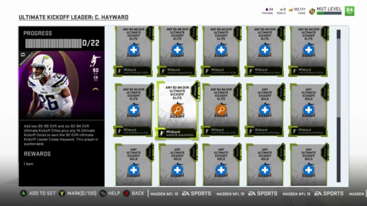 Madden 19  Ultimate Kickoff - What You Get After Finishing Solos And How Much You Need To Do Sets