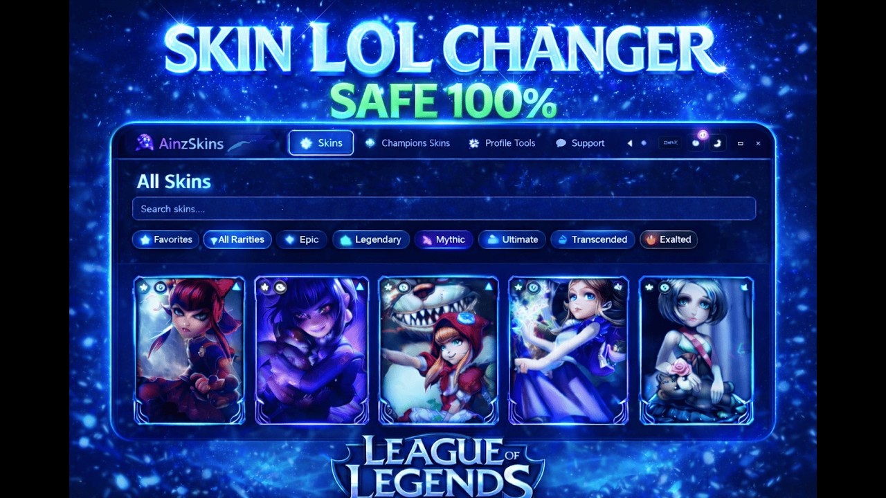 Mod Skin LOL SAFE 100% | FREE Skin Changer LOL V3 | LOL SKIN CHANGER 2026 | LEAGUE SKIN CHANGER
