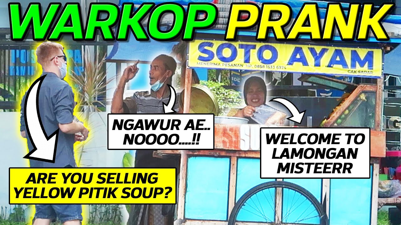 PRANK PAKAI BAHASA INGGRIS DI WARUNG KOPI 6 !!