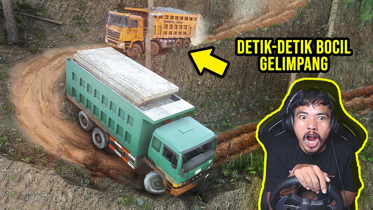 Satu Dump Truck Gelimpang di Tikungan Maut ini - Spintires Mudrunner
