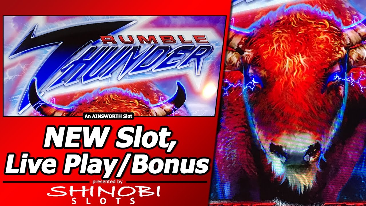 Rumble Thunder Slot - New Sweet Zone Extreme Ainsworth title, Live Play/Bonus