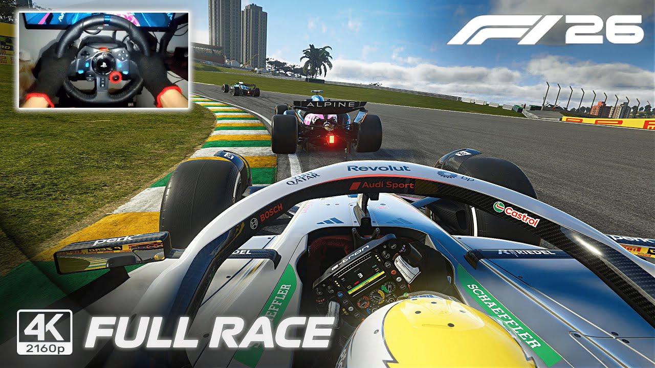 F1 26 MOD Ultra Realistic by Gabriel Bortoletto – Full Race 2026 Brazilian GP | G29 Steering Wheel