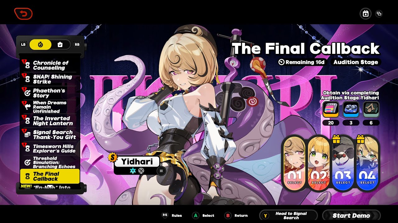 Zenless Zone Zero 2025-11-08 Belle The Final Callback v2.3-2 Yidhari and Ju Fufu