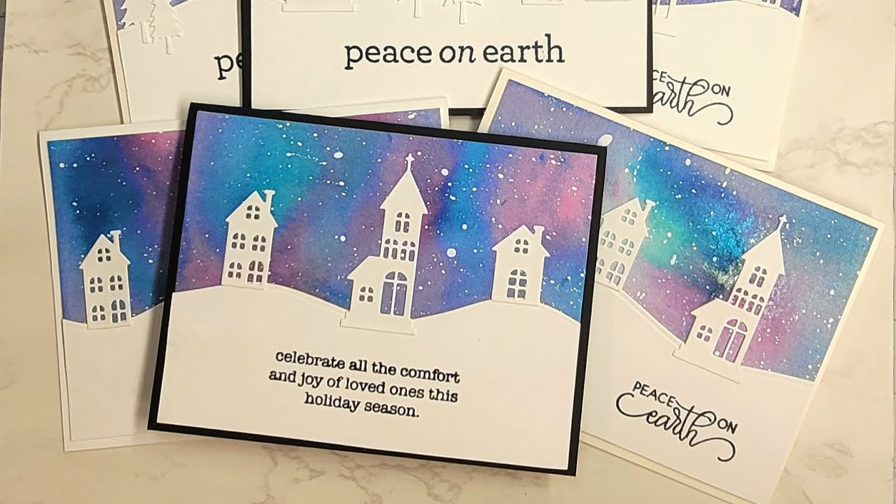 Christmas in July Card Series 2025- Simon Says Stamp/CZ Design Winter Village and Nuvo Shimmer