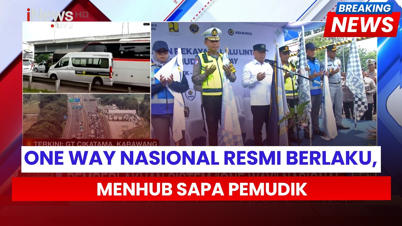 One Way Nasional Resmi Berlaku, Menhub Sapa Pemudik | Breaking News 18/3