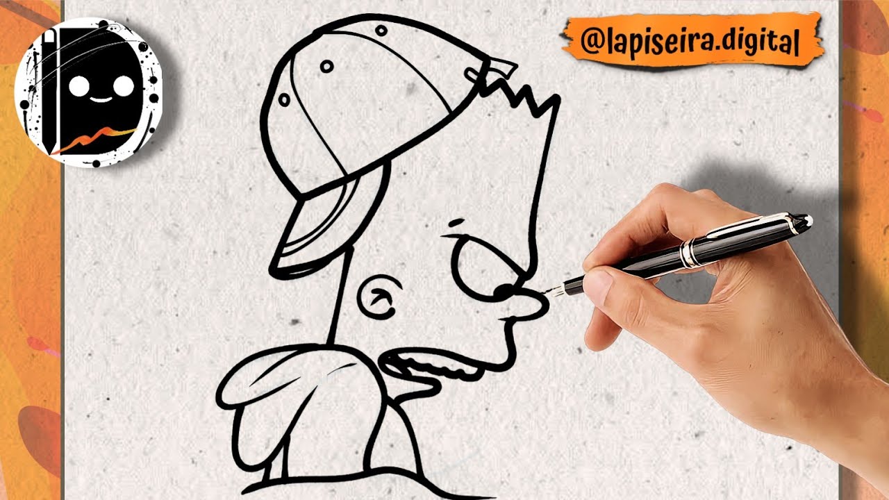 como desenhar o Bart Simpsons zangado passo a passo