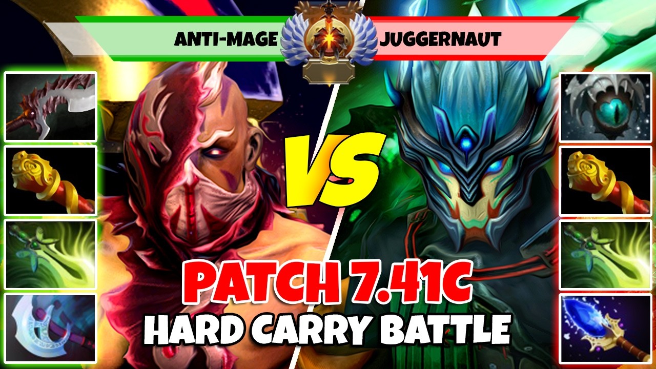ANTI-MAGE (Carry) vs JUGGERNAUT (Carry) - Epic Battle Of Divine Rank Dota 2 Players - Z Dota 2