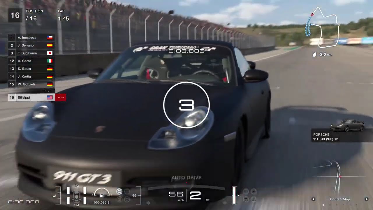 GT7 showing a friend where license center is. 