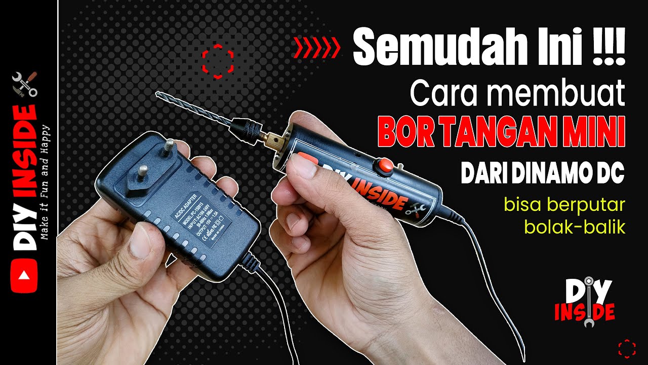 bor tangan mini dari pipa PVC bisa berputar bolak-balik