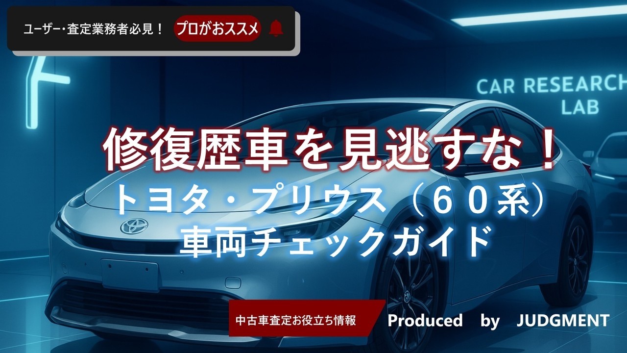 【4K高画質】修復歴車を見逃すな！トヨタ・プリウス（60系）編【中古車査定お役立ち情報・株式会社ジャッジメント】