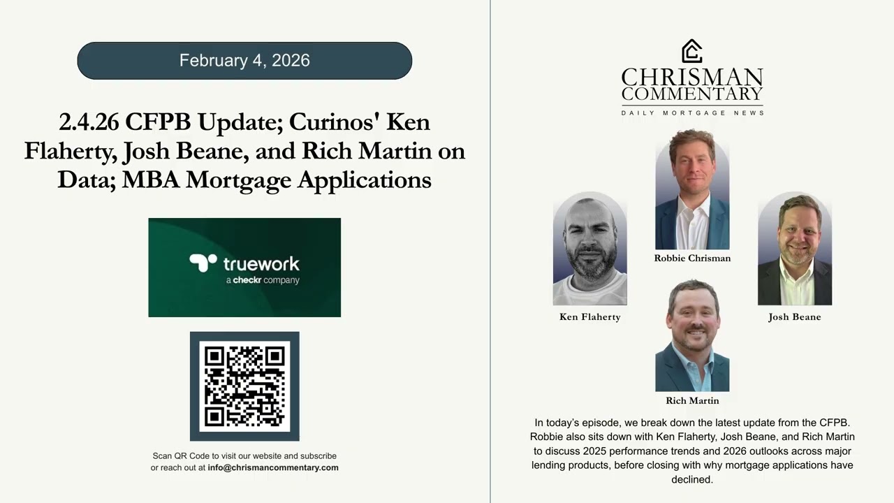 Chrisman Commentary Daily Mortgage News 02.04.26: Ken Flaherty, Josh Beane, and Rich Martin