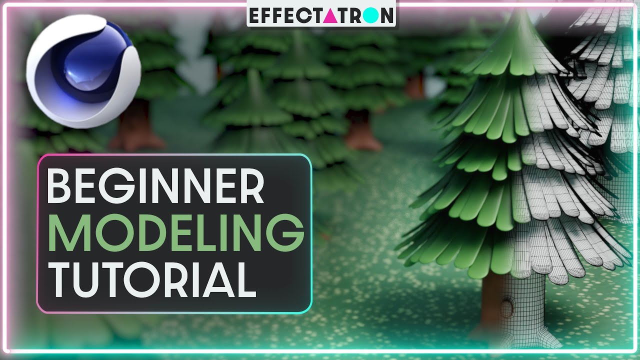 Beginner Modeling Tutorial - Model a Cute Stylized Tree with Cinema 4D - Intro to Modeling Project