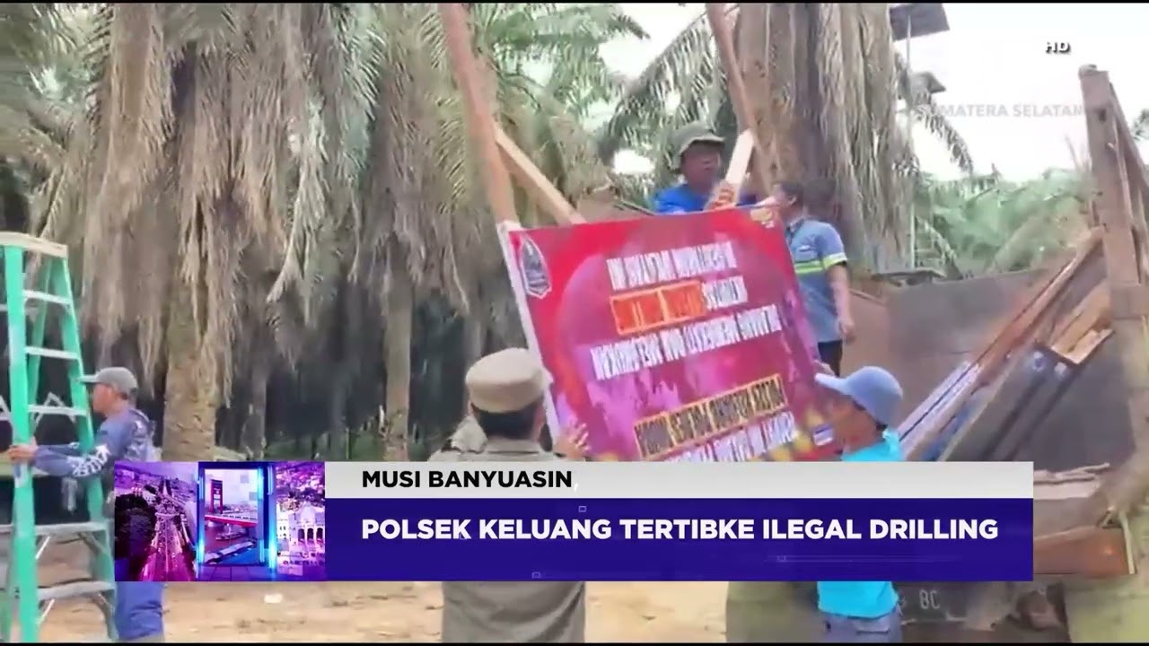BERITA BASO PLEMBANG - POLSEK KELUANG TERTIBKE ILEGAL DRILLING