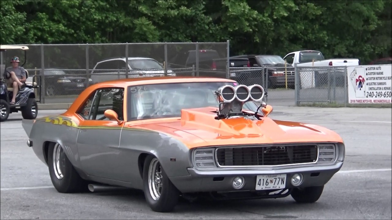 MDIR Race 1956 Chevy vs 1969 Camaro East Coast Pro Street Nats Drag Track Action DGTV Cars