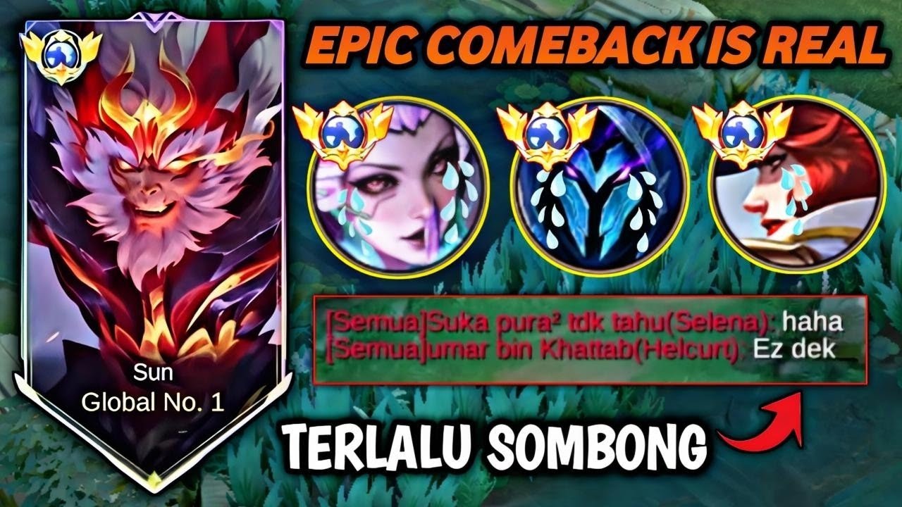 TIMKU DI BANTAI GLOBAL MIYA SAMPE RATA 😱 SUN KU LANGSUNG MODE NGAMUK | MLBB