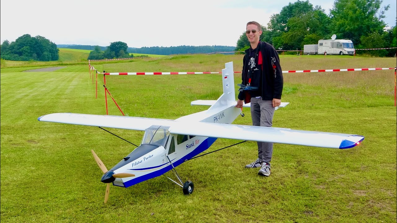 Awesome XXL 4m ultralight handmade RC PILATUS PORTER PC6 Flight Demonstration