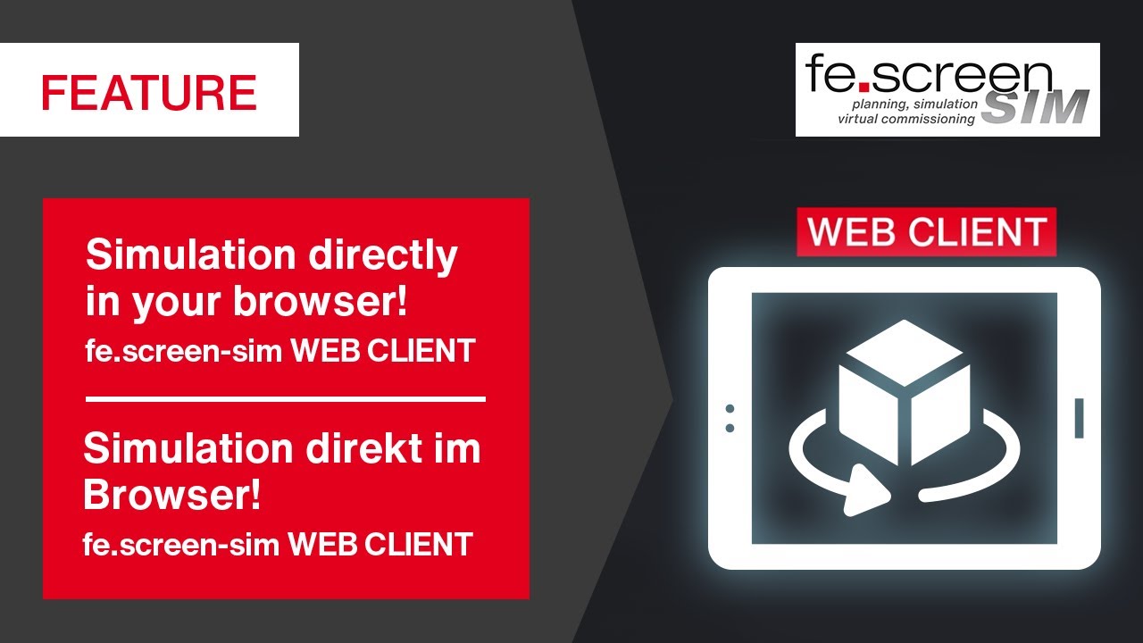 Simulation direkt im Browser &ndash; der neue &bdquo;Web client&ldquo; in fe.screen-sim!