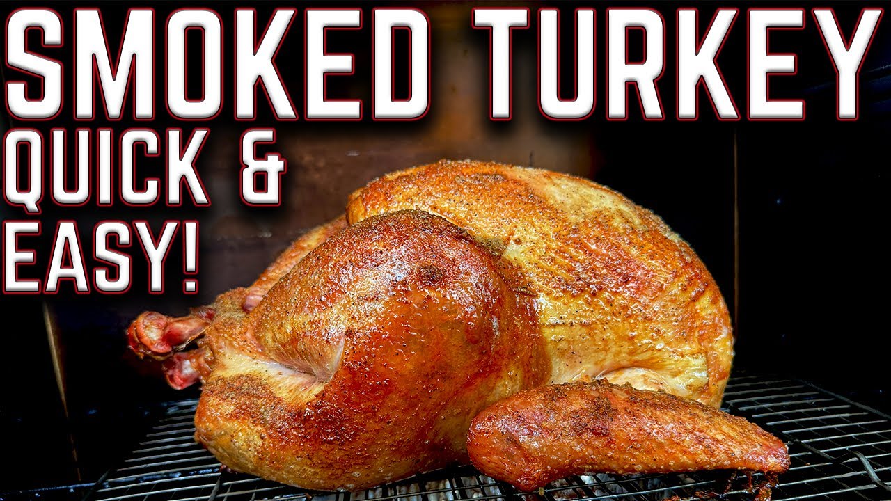 EASIEST WAY TO SMOKE A TURKEY ON PELLET SMOKER! PIT BOSS VERTICAL - AMAZING SMOKED TURKEY RECIPE