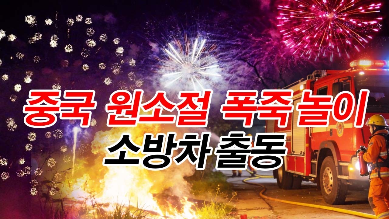 [중국문화] 2026년 중국의 원소절(元宵節) 아주 쎈 푹죽 불꽃놀이, 소방차까지 출동하다