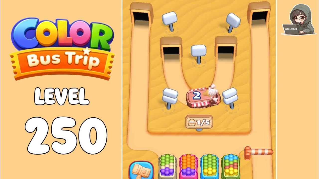 Color Bus Trip level 250 solution