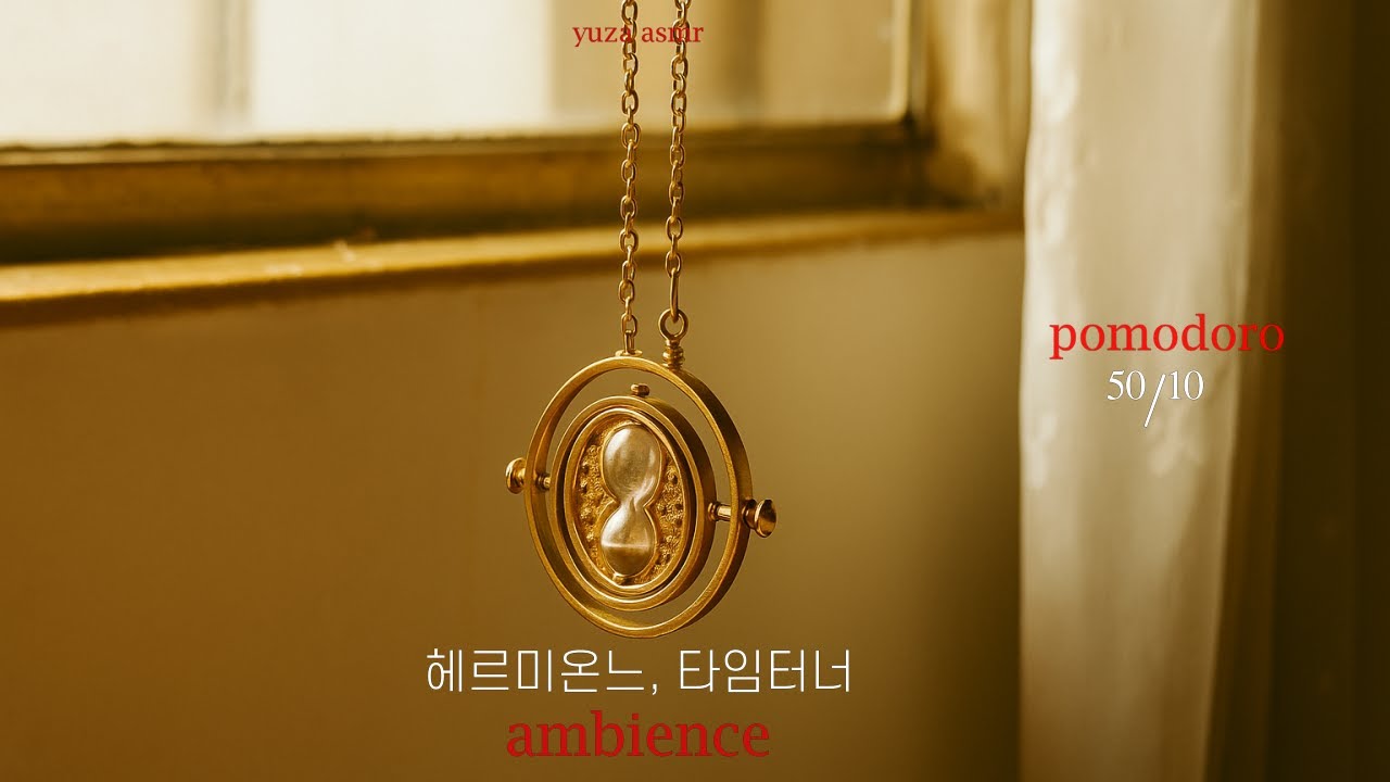 ASMR 딱 한 시간만 더..! 늦은 밤, 타임터너를 써서 공부하는 헤르미온느 (feat.뽀모도로 50/10) | 헤르미온느 공부 asmr, 해리포터 asmr, 공부 엠비언스