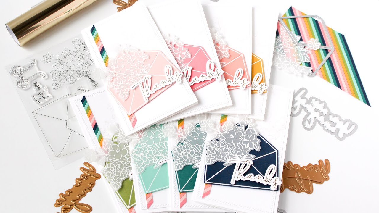 Mini Slimline Rainbow Notecard Set
