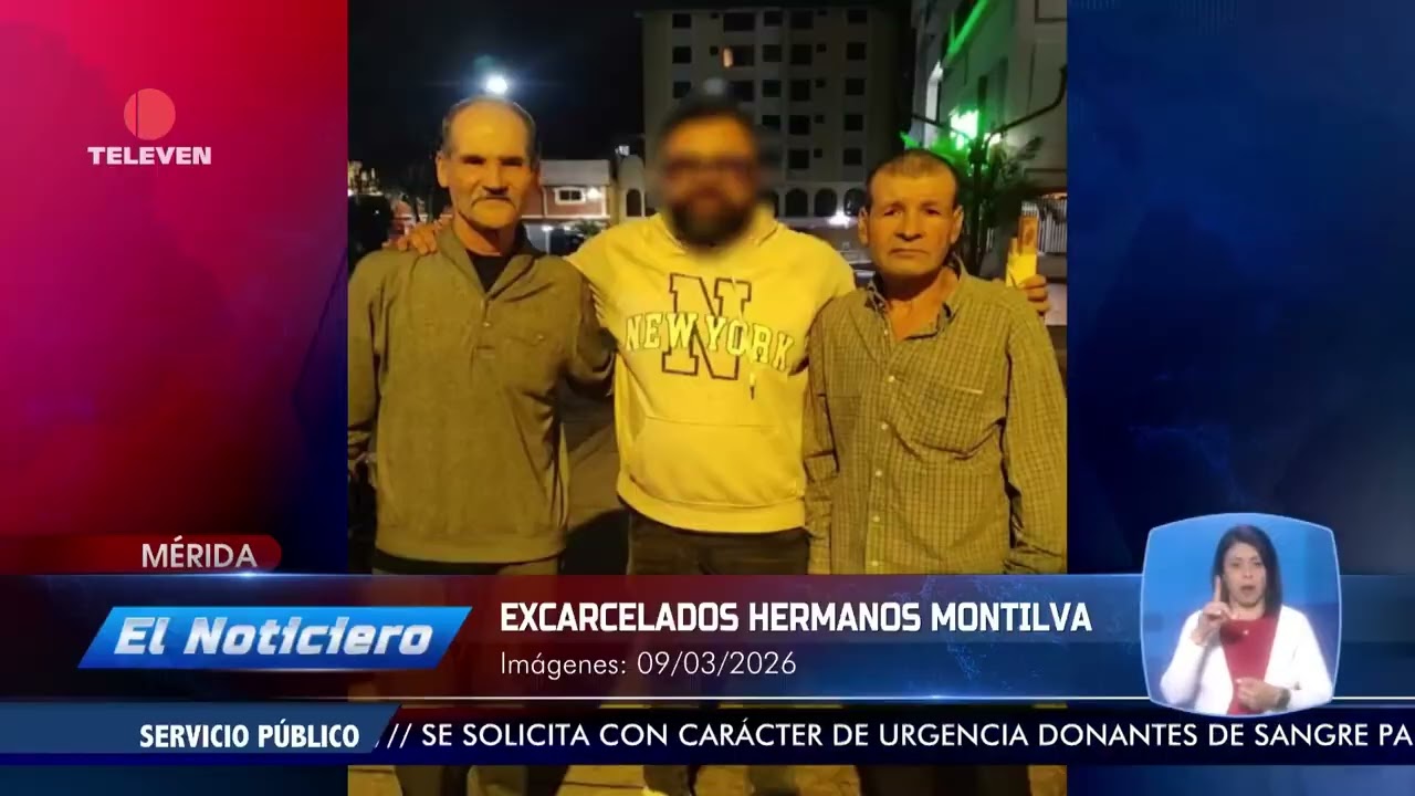 Excarcelados los hermanos Montilva en Mérida - El Noticiero emisión meridiana 10/03/26