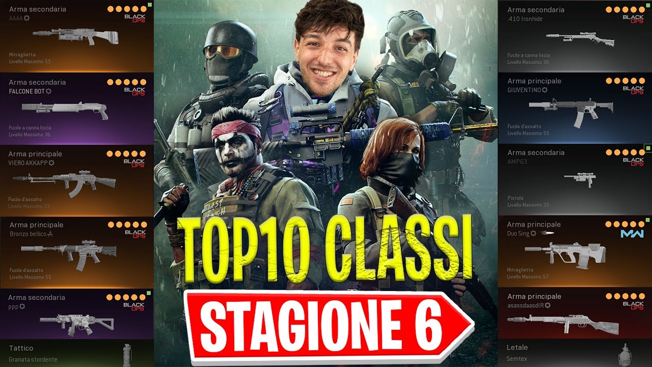 TOP 10 CLASSI WARZONE STAGIONE 6 | NUOVE ARMI!