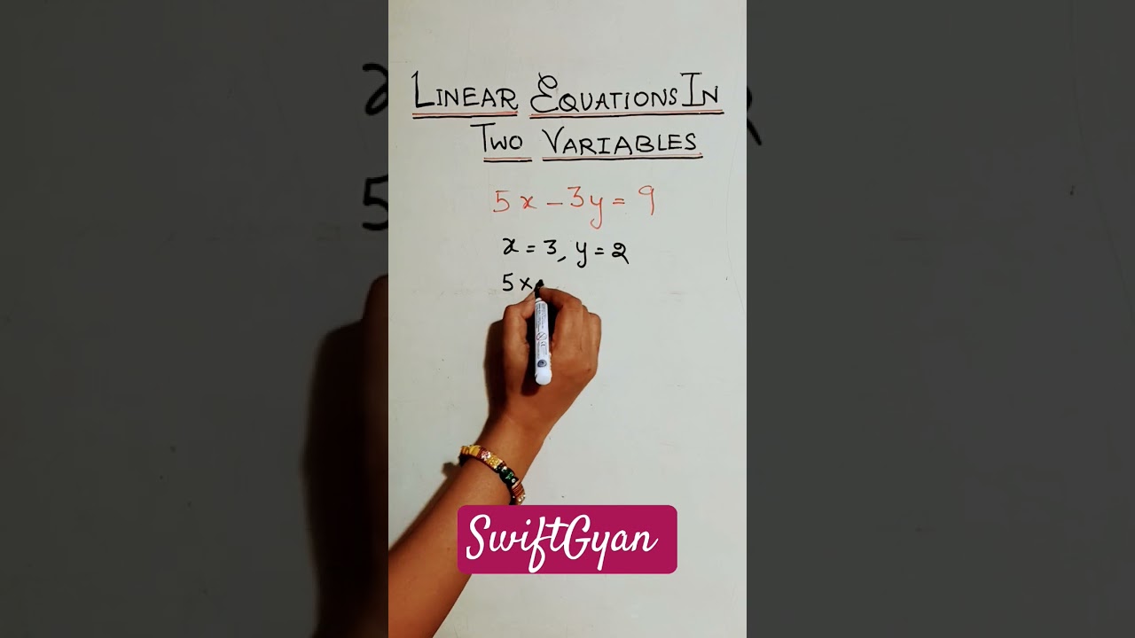 #mathbits #interestingfacts#linearequations #twovariables#solutions oflinearvariables#@swiftgyan