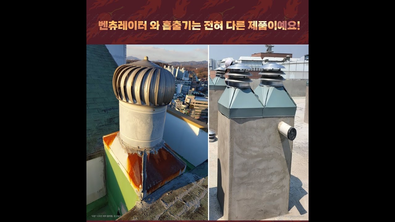무동력환풍기 , 벤츄레이터 와 흡출기의 역할