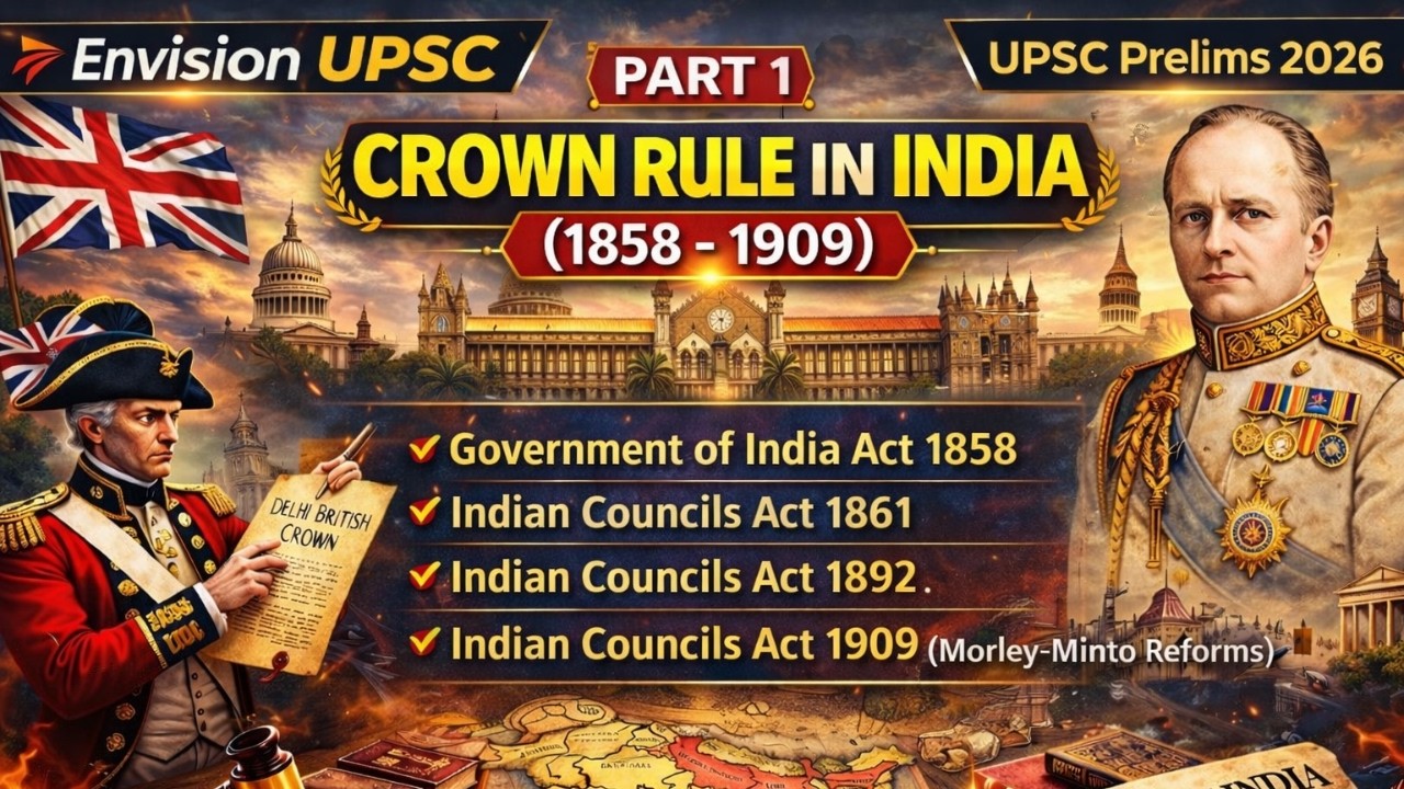 British Acts in India | Government of India Act 1858 to Morley–Minto Reforms | UPSC Revision