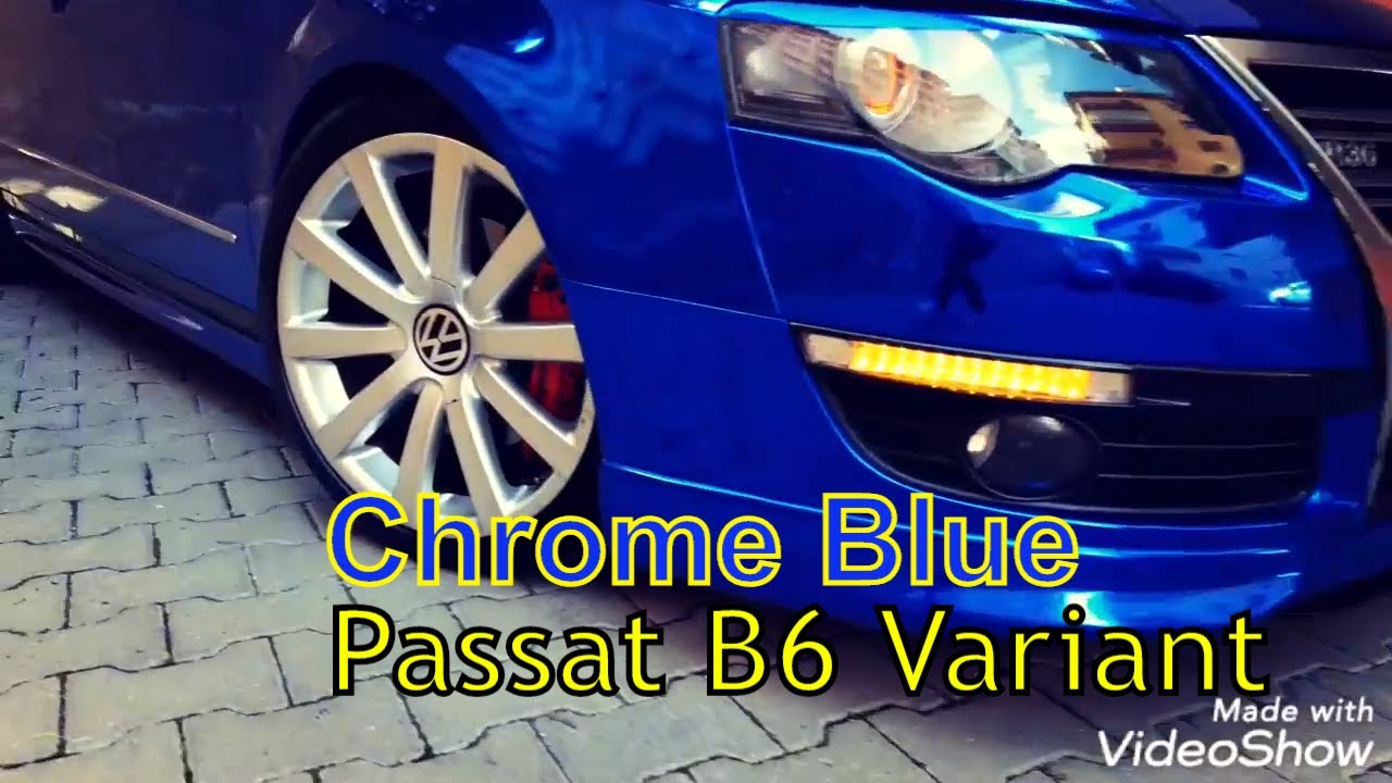 Passat B6 Variant Chrome Blue Wrap vagontv