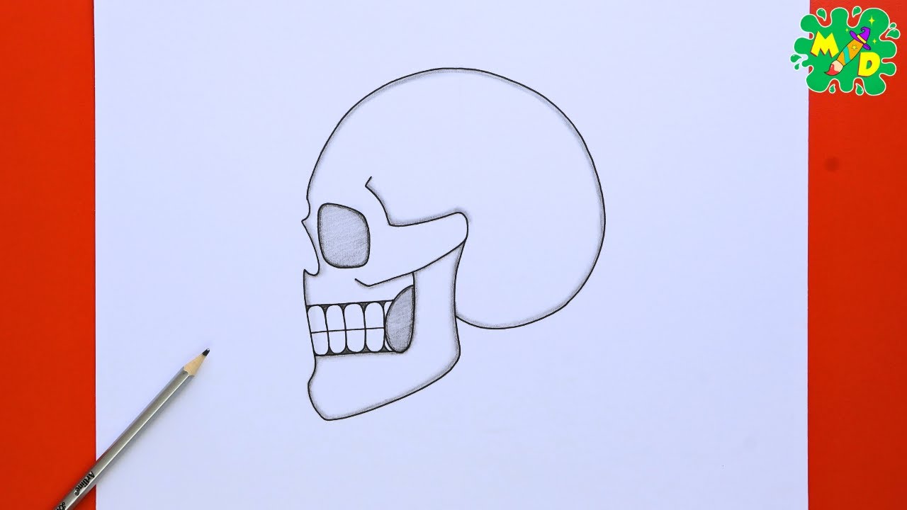 💀 How to Draw a Skull (Side View) - Easy Step-by-Step Tutorial for Beginners! ✏️