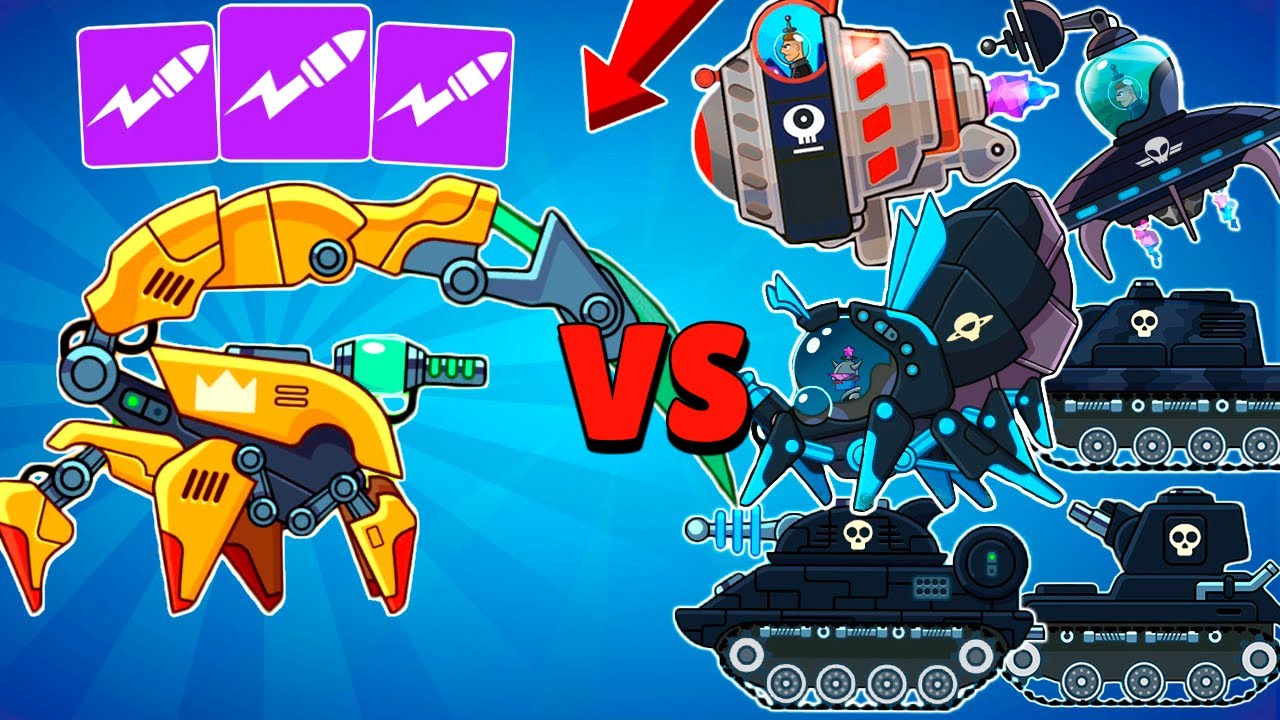 TANK SCORPION and ZIG ZAG BULLET VS ALL BOSSES in Hills of Steel