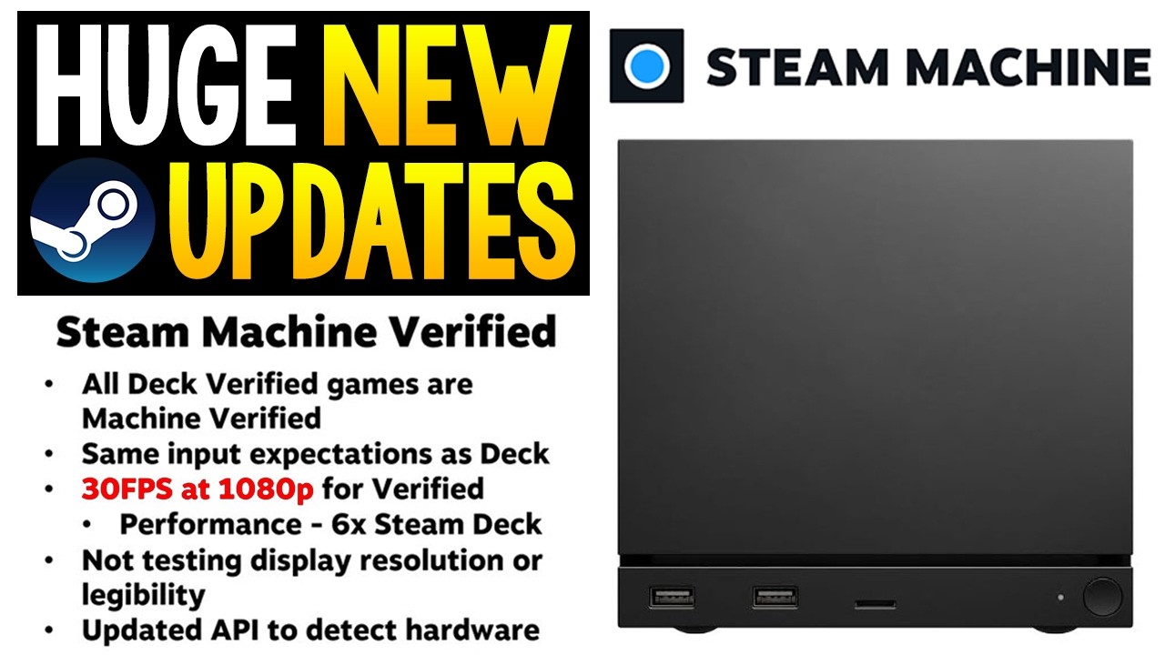 Масштабные обновления Steam Machine &mdash; раскрыты требования к проверке игр + другие новости о Steam...