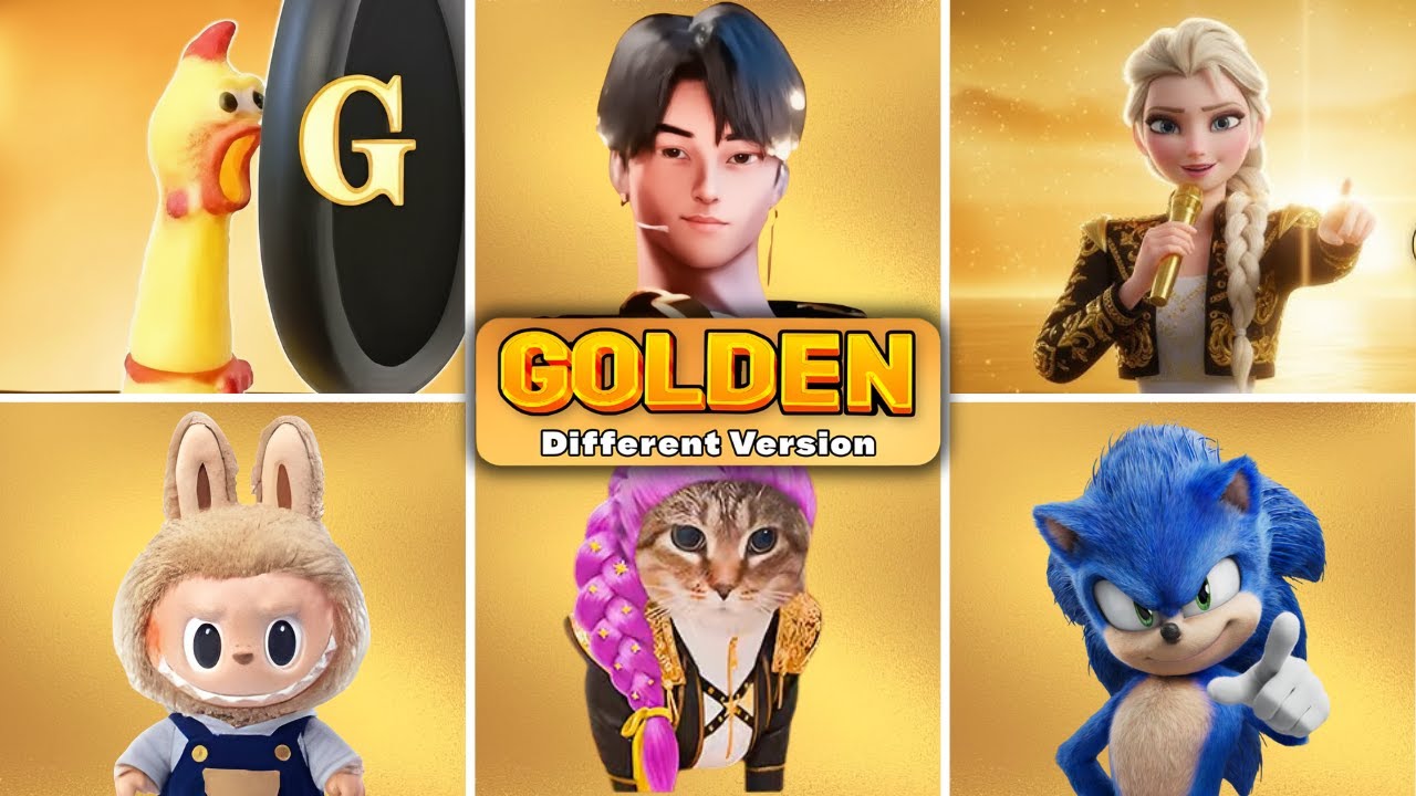 Song 'GOLDEN Huntrix Through Different Versions Guess The Song Golden KPOP DEMON HUNTERS by EMOJI