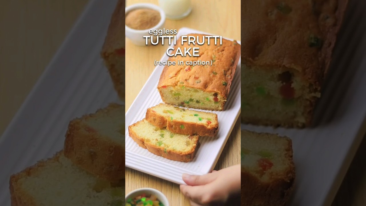 TUTTI FRUTTI CAKE | Eggless cake | eggless tutti frutti cake | eggless cake recipe