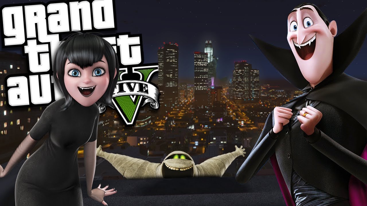 HOTEL TRANSYLVANIA MOD w/ Mavis & Dracula (GTA 5 PC Mods Gameplay)