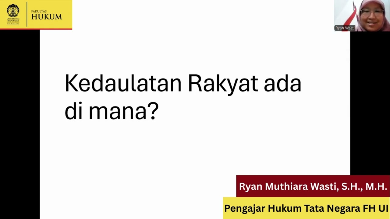 Lembaga Perwakilan Rakyat - Kedaulatan Rakyat (Ryan Muthiara Wasti, S.H., M.H.)