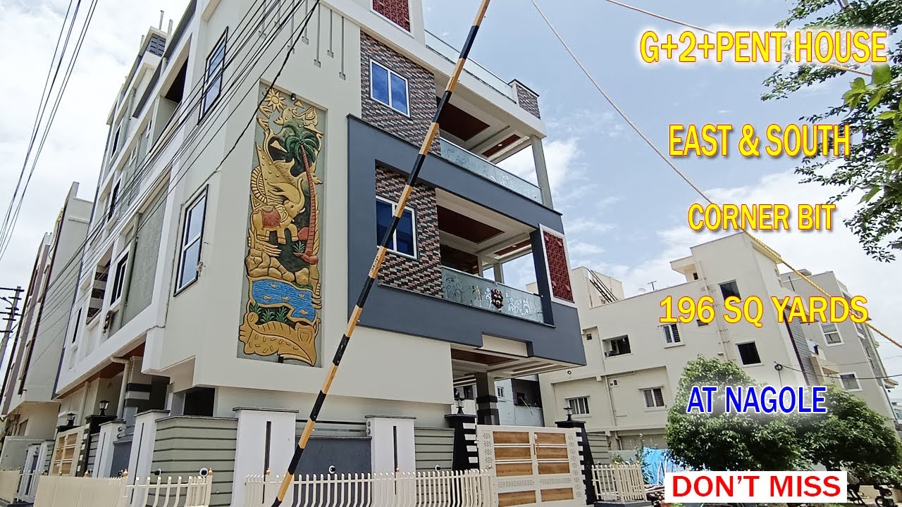 G+2+PENT HOUSE ll 196 SQ YARDS || EAST & SOUTH FACING || CORNER BIT || AT NAGOLE || URK PROPERTIES