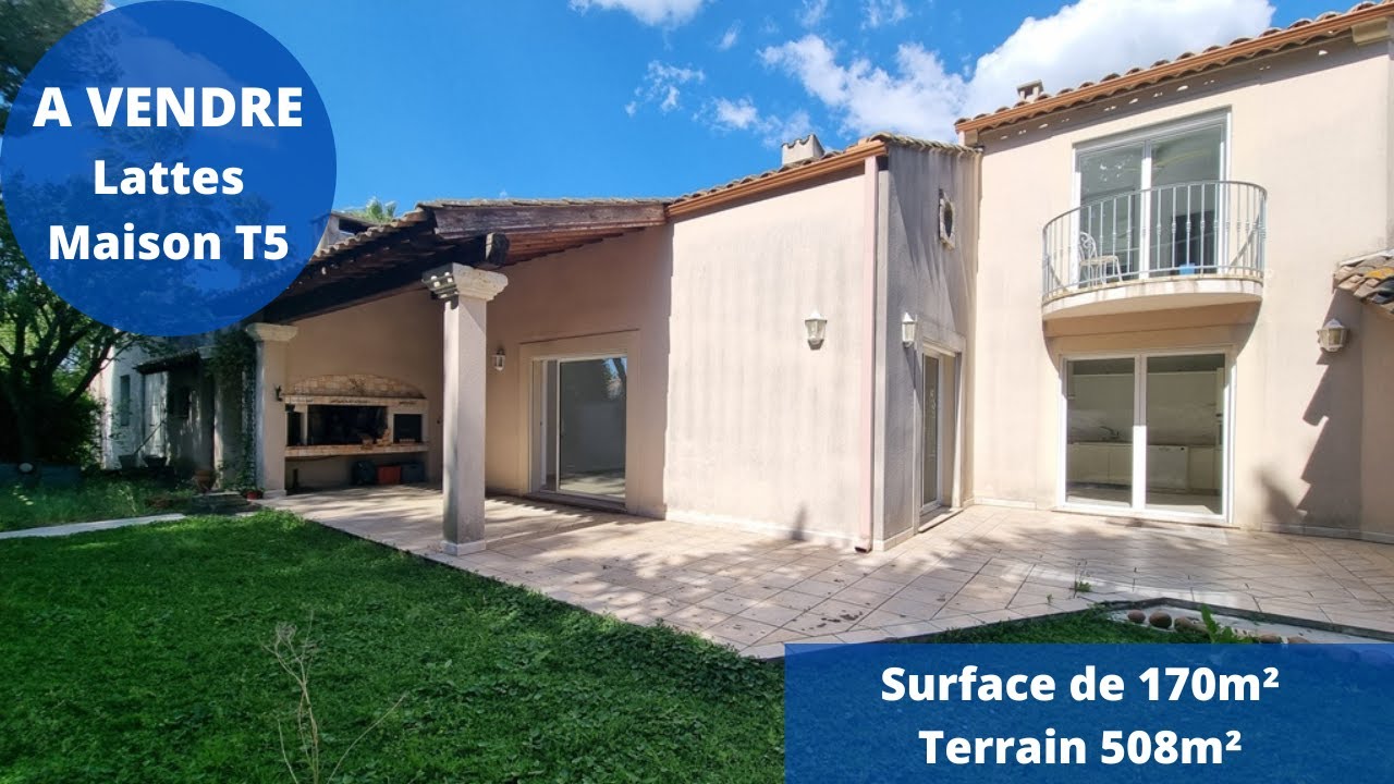 A vendre - Lattes – Maurin - Maison de 170m² sur terrain  508m² avec garage