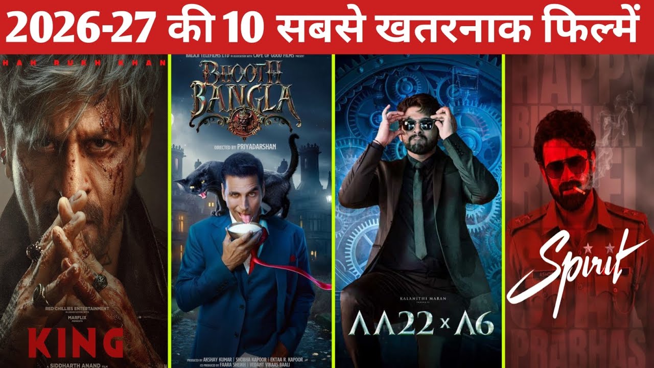 💥 Top 10 Biggest Upcoming Indian Movies 2026/27 | Bollywood vs South Mega Action Films | 