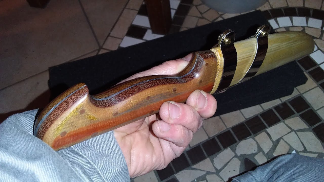 Деревянные ножны . Рукоять текстолит.Knife restoration