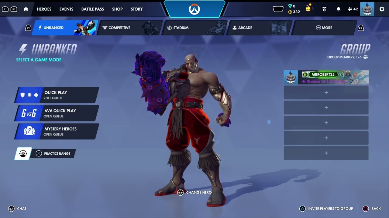 @OW@ chillin with the mythic  skin for mei and  sexy Doomfist