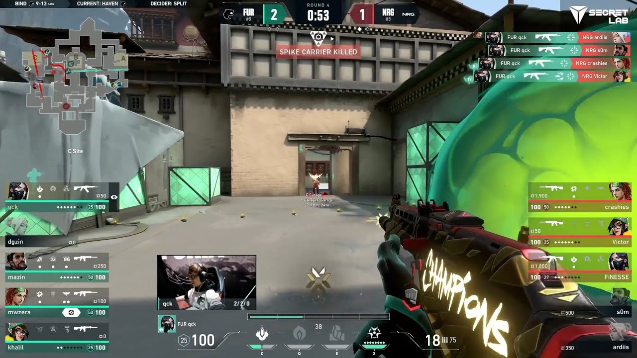 FURIA qck ACE HOLD on the C site against NRG | VCT Americas