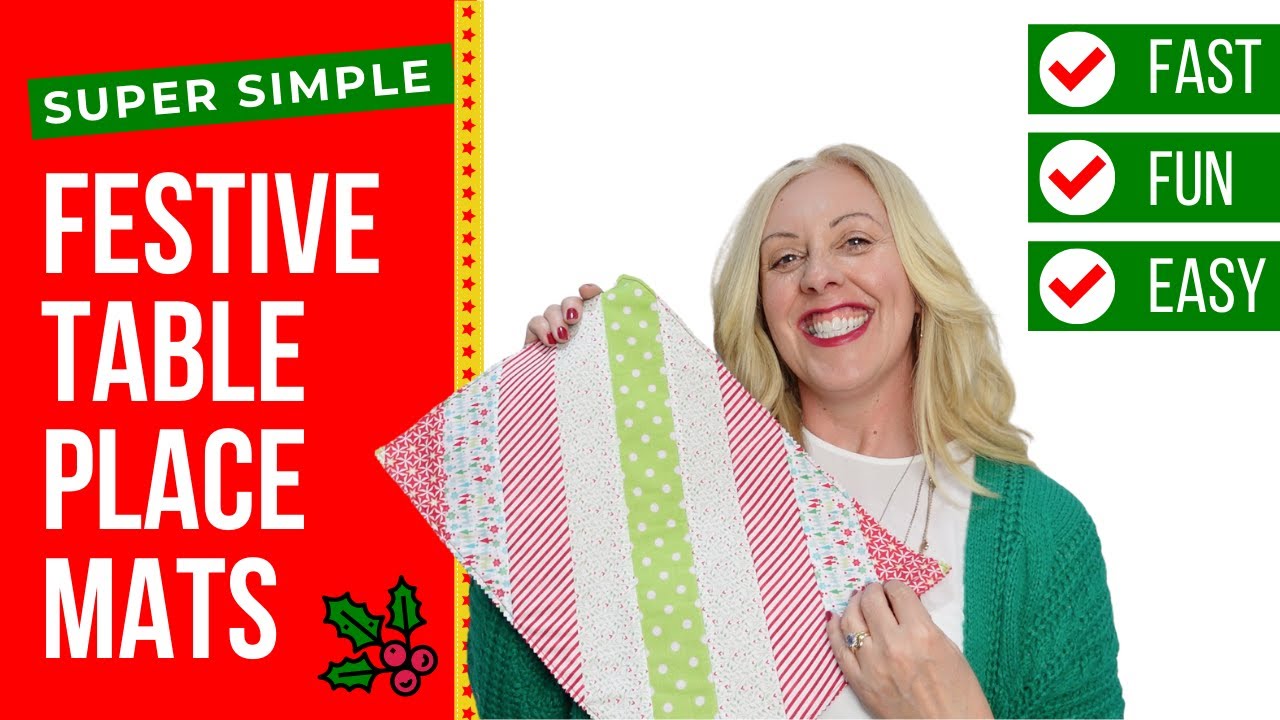 Christmas Patchwork Placemat | Christmas Table Ideas on a Budget | Christmas Sewing Craft Ideas