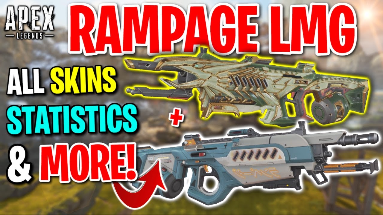 Rampage LMG ALL SKINS, STATISTICS AND MORE! - Apex Legends Season 10 Emergence Gameplay