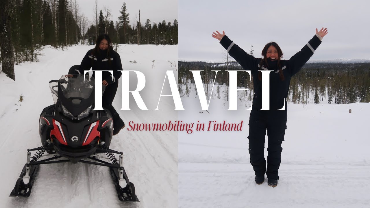 Travel Vlog 📍| Day 3 Snowmobiling in Ruka Finland ❥・